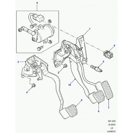 Land rover couvre-pedale Freelander 1 (DBP7047L)