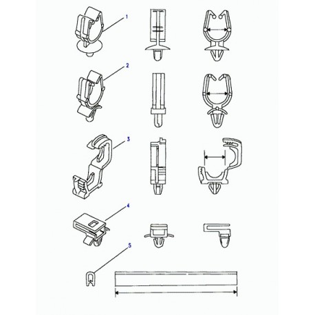 Land rover agrafe Defender 90, 110, 130,  Discovery 1 et Range P38 (DBP8169L)