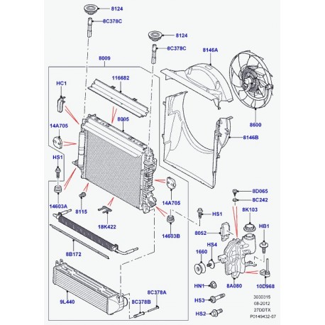 Land rover joint Discovery 3, Range Sport (DHE500020)