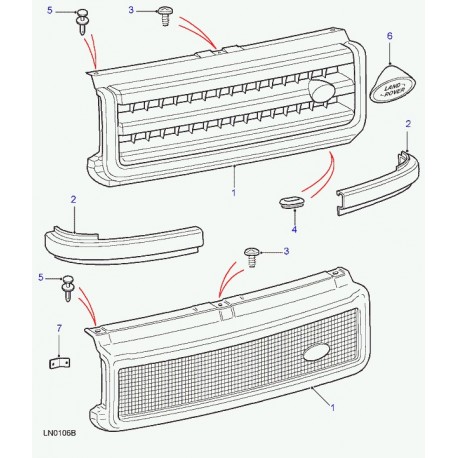 Land rover garniture Discovery 2 (DHH000120LML)