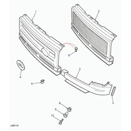 Land rover garniture Discovery 1 (DHH100760LML)