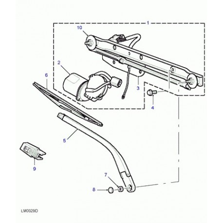 Land rover balai d'essuie glace avant Discovery 2 (DKC100960)