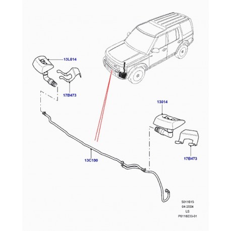 Land rover tuyau flexible Discovery 3 (DNH000142)