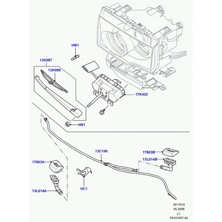 Land rover tuyau flexible Range L322 (DNH500110)