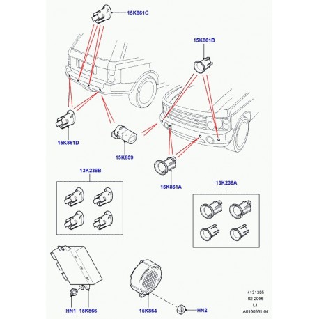 Land rover applique de finition Range L322 (DPD000050LML)